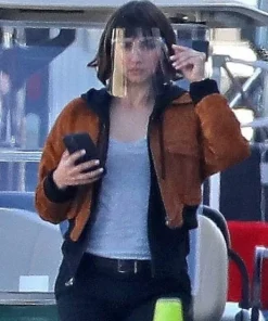 The Gray Man Ana De Armas Brown Bomber Jacket