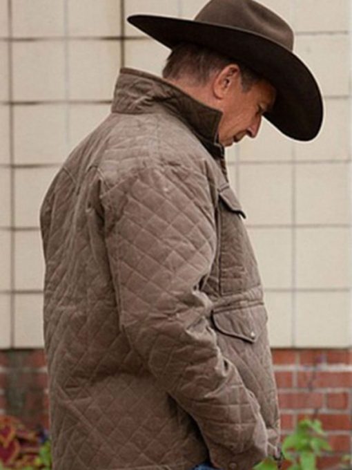 Yellowstone S04 John Dutton Brown Cotton Quilted Jacket