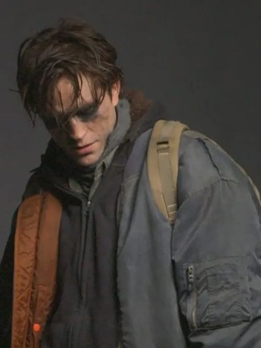 Batman 2022 Bruce Wayne Drifter Gray Jacket