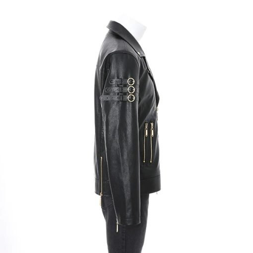 Bayonetta Model Black Biker Leather Jacket