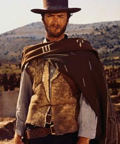 Clint Eastwood Spaghetti Western Brown Shearling Vest
