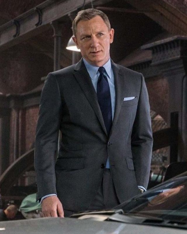 James Bond 007 Spectre Pinstripe Grey Suit - Texas Jackets