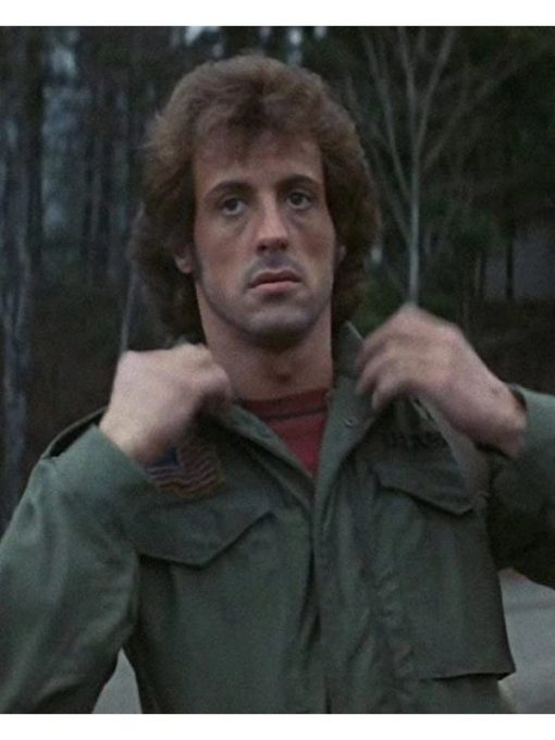 Rambo First Blood Sylvester Stallone M65 Green US Army Jacket