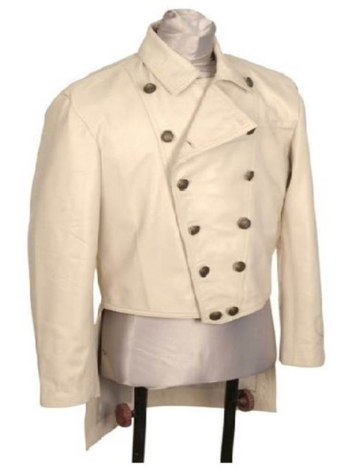 310 To Yuma Ben Foster Leather Off White Jacket