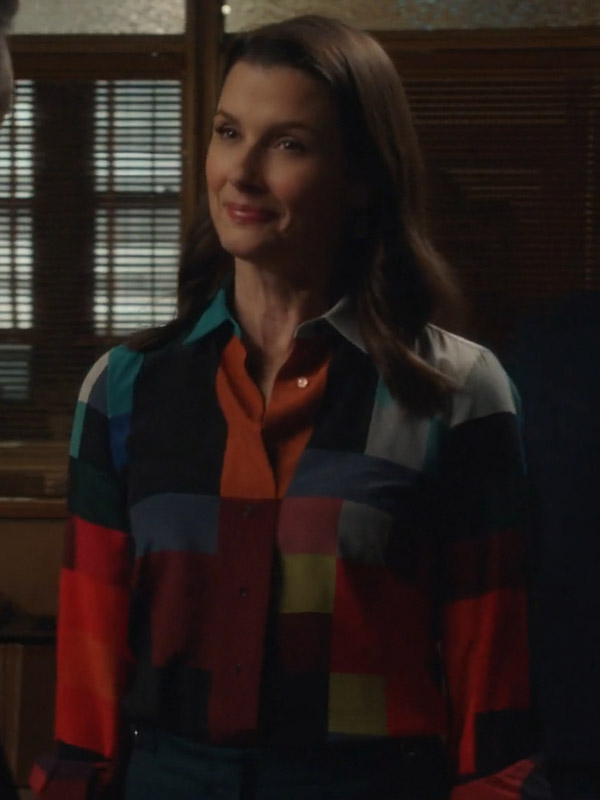 Blue Bloods S013 Erin Reagan Colorblock Shirt | Texas Jackets