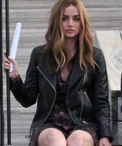 Ghosted 2023 Ana de Armas Biker Leather Jacket