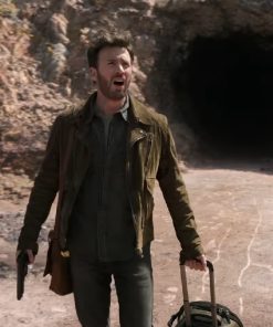 Ghosted 2023 Chris Evans Suede Leather Jacket