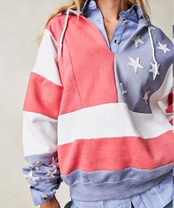 American Flag Tricia Fix Pullover Hoodie