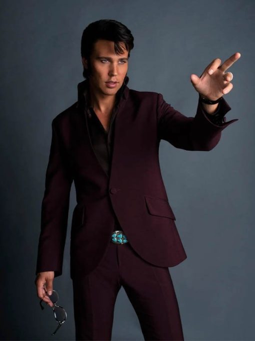 Austin Butler Movie Elvis Maroon Blazer