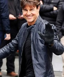 Mission Impossible 7 2023 Ethan Hunt Black Leather Jacket