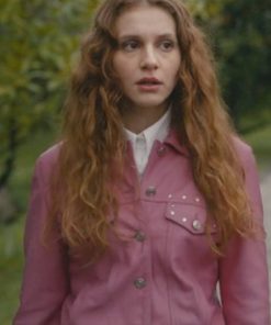 Ahsen Eroglu You Do You 2023 Pink Leather Jacket