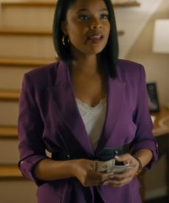 Ajiona Alexus Strength of a Woman Jacket Purple Blazer