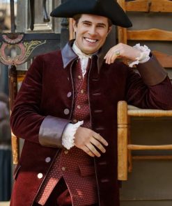 David Berry Outlander S07 Maroon Coat