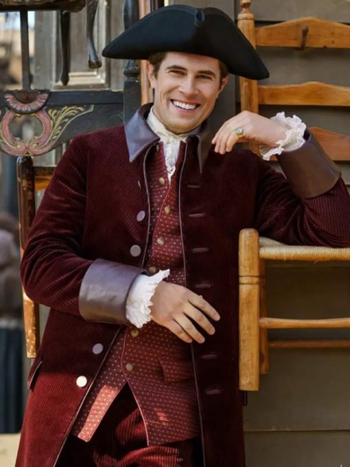 David Berry Outlander S07 Maroon Coat