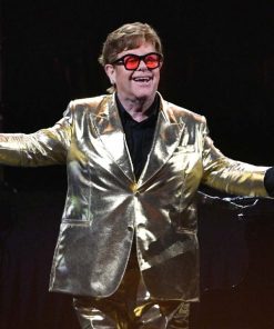 Elton John Glastonbury 2023 Golden Blazer