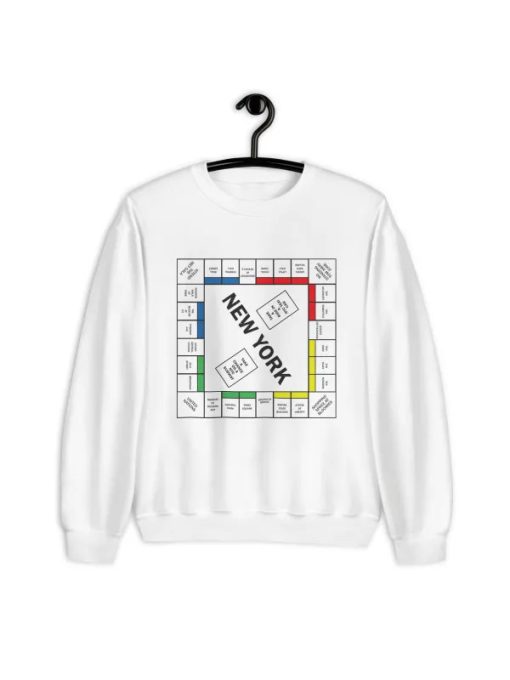 Sarah Jessica Parker And Just Like That S02 Carrie Bradshaw New York Monopoly White Sweatshirt
