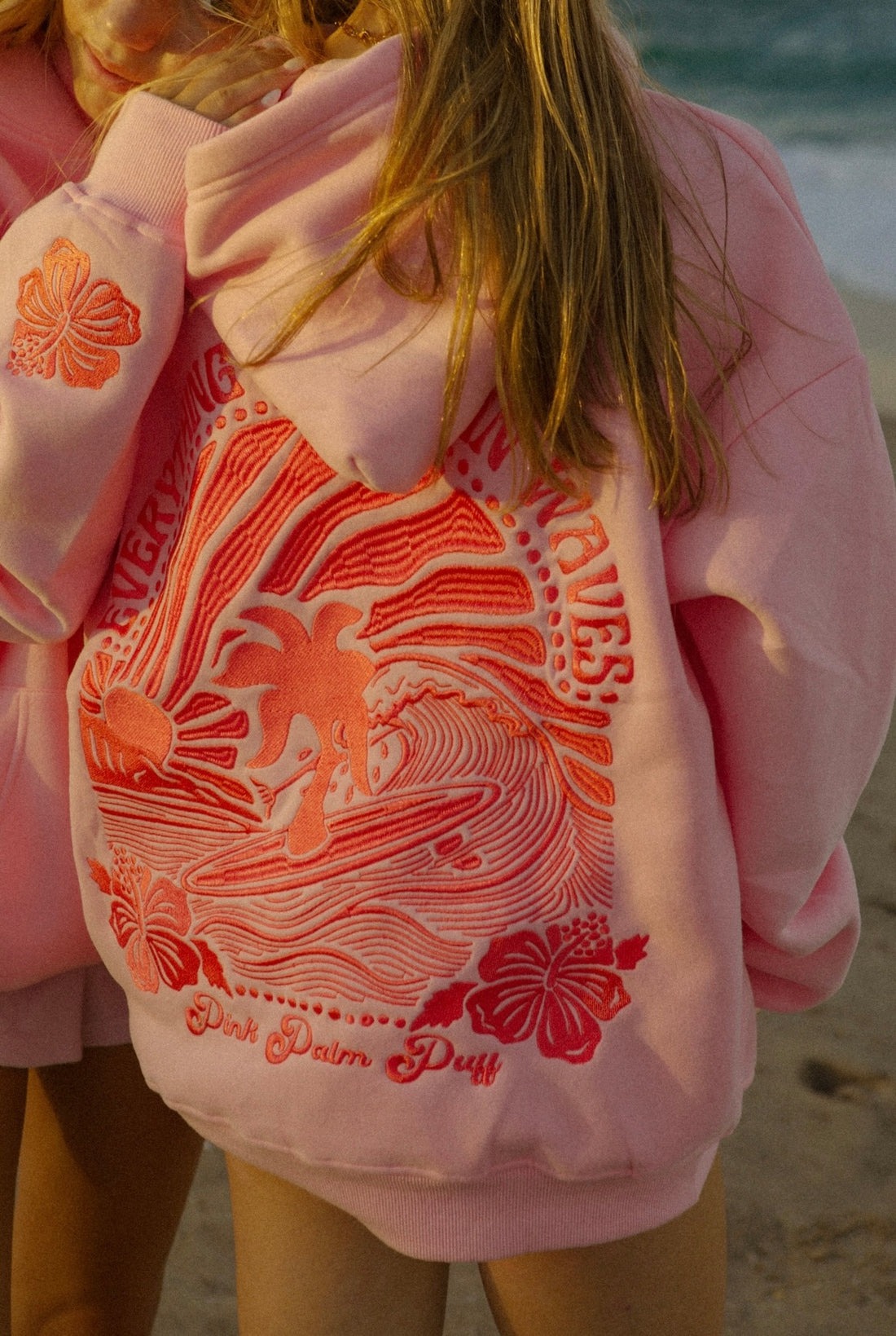 Pink and orange hoodie online